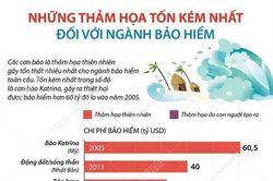 Những thảm họa tốn kém nhất đối với ngành bảo hiểm