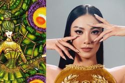 Trang phục Dân tộc của Á hậu Kim Duyên tại Miss Universe mang hình ảnh món ăn truyền thống