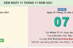 Xem lịch âm hôm nay 11/11/2021 là ngày tốt hay xấu?