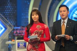 MC Diệp Chi biểu cảm bị 'hớ' ngay trên sóng trực tiếp chung kết 'Đường lên đỉnh Olympia'
