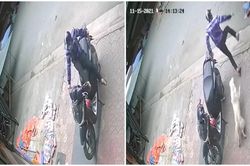 Bẻ khóa chiếc SH định rời đi, tên đạo chích liền bỏ chạy thục mạng khi thấy một 'bóng trắng' phi ra