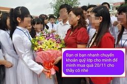 Nhắc nam sinh đóng tiền quà 20/11 tặng thầy cô, lớp trưởng nhận về tin nhắn 'giáo huấn' dài hàng cây số