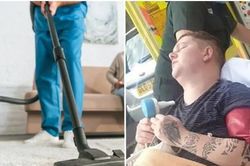 Thanh niên lần đầu tiên làm việc nhà giúp người yêu, ai ngờ lúng túng bị ngã gãy luôn chân