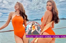 Thùy Tiên vừa catwalk vừa 'quẫy tới bến' nhịp điệu cha cha cha trong phần thi swimsuit: Ai làm lại chị?