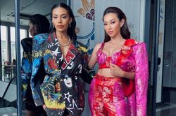 Thùy Tiên 'đọ sắc' đại diện Thái Lan tại vòng phỏng vấn Miss Grand International 2021