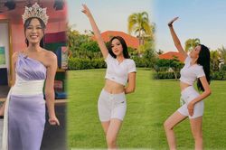 Tạm biệt 'eo bánh mì' Đỗ Thị Hà khiến fan nức nở với vòng eo thon tại Miss World