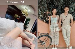 Lệ Quyên diện bộ ngủ gợi cảm, dùng chăn che chắn nhưng vẫn để lộ chi tiết cực kỳ cuốn hút