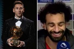 Salah phản ứng bất ngờ khi bị ép trả lời về Quả bóng Vàng 2021