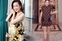 Lý Thùy Chang sắp 'vượt cạn' vẫn đi giày cao gót khoe khéo chân dài