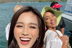 Đỗ Thị Hà bị ong đốt khi chụp ảnh phần thi 'Hoa hậu biển'