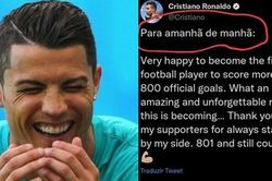 Chi tiết lạ trong bài đăng mừng 801 bàn thắng của Cristiano Ronaldo khiến ai cũng phì cười