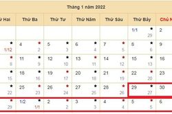 Tết Nguyên đán 2022 nghỉ 9 ngày liên tiếp