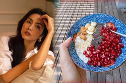 Làm dâu nhà hào môn, Tăng Thanh Hà cũng ăn uống đơn giản, toàn rau củ