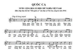 Quốc thiều nước CHXHCN Việt Nam bản chính thức