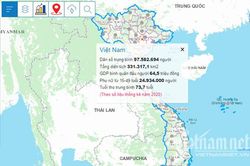 Số hóa bản đồ Việt Nam với các dữ liệu thống kê về dân số, xã hội