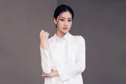 Các nàng hậu Việt diện vest trắng: Đỗ Thị Hà như 'tổng tài', Phạm Hương mang vẻ sang trọng