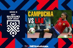 VIDEO Campuchia vs Lào: VTV6 trực tiếp bóng đá AFF Cup 2021 hôm nay