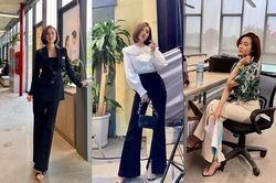 Diện đồ công sở đẹp và sang như Huyền Lizzie trong Thương ngày nắng về