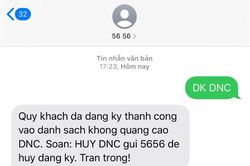 Đã có hướng dẫn đăng ký chặn tin nhắn quảng cáo