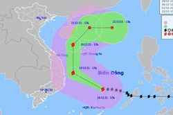 Bão số 9 áp sát đảo Song Tử Tây, gió mạnh cấp 13