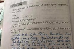 Học sinh tiểu học viết văn tả hàng xóm, bố mẹ muốn 'độn thổ'