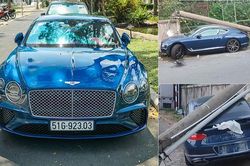 Bentley Continental GT hơn 25 tỷ tại Việt Nam gặp nạn, hỏng nặng