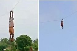Một người ở Sri Lanka bị diều kéo lên cao hơn 10 mét chỉ vì gió mạnh mà vẫn cố giữ diều