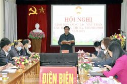 Giao ban công tác mặt trận khối huyện, thị, thành phố năm 2021
