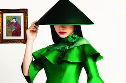 BST thời trang lấy cảm hứng từ bức họa 'Thiếu nữ mùa thu' của Phạm Văn Đôn