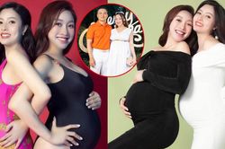Vợ Chi Bảo rạng rỡ với bộ ảnh bầu đôi cùng bạn thân, thông báo ngày sinh nở
