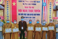 Hội nghị trực tuyến đại biểu Phật giáo huyện Chư Prông và huyện Phú Thiện