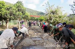 Hành quân bảo vệ biên giới mùa khô kết hợp công tác dân vận