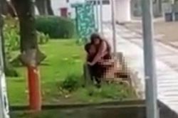 Cặp đôi vô tư 'ân ái' ở ghế đá bên đường, bị người quay video hét vào mặt vẫn tỉnh bơ