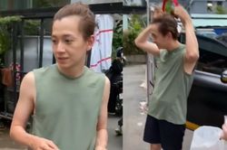 Ngô Kiến Huy xuất hiện với khuôn mặt hốc hác, cánh tay khẳng khiu
