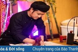 'Ông đồ' trẻ say mê thư pháp