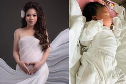 Ca sĩ Mỹ Dung vừa hạ sinh con thứ 3 nặng 4,1 kg, Lệ Quyên cùng dàn sao Việt phấn khích gửi lời chúc mừng