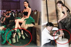 Đi giày cao gót 20cm lênh khênh như cà kheo nhiều sao Việt khiến fan 'thót tim'