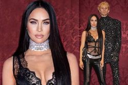 Megan Fox diện đồ xuyên thấu, thủng lỗ chỗ đi xem tình trẻ diễn thời trang
