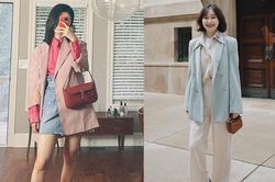 10 cách mặc blazer màu pastel không bị sến