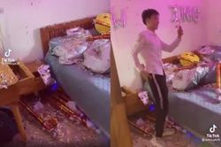 Bắn pháo giấy tan nát phòng tân hôn chàng trai bị mắng kém duyên