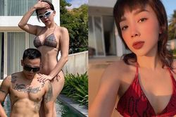 Tóc Tiên tung ảnh bikini bốc lửa bên ông xã Touliver