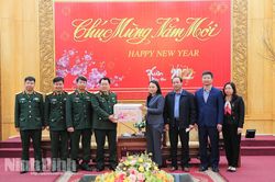 Đồng chí Phó Tư lệnh Quân khu 3 thăm, chúc Tết tại Ninh Bình