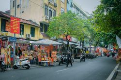 Chợ hoa xuân Hàng Lược vắng khách trong ngày đầu mở bán