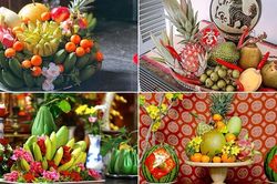 Chưng mâm ngũ quả trên bàn thờ Tết Nhâm Dần 2022 chuẩn Phúc Quý Thọ Khang Ninh