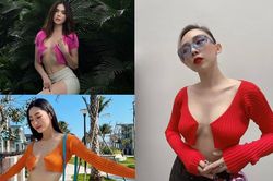 Mỹ nhân Việt vóc dáng gợi cảm với phong cách áo nối sợi chỉ