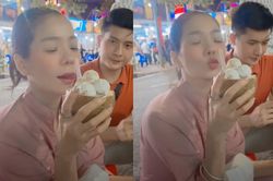 Biểu cảm của tình trẻ Lệ Quyên khi xuất hiện chung một khung hình với 'đàn chị' khiến netizen tranh cãi