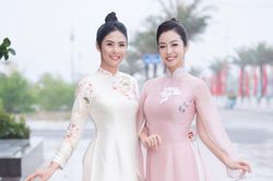 Dù đã 4 con, hoa hậu Jennifer Phạm vẫn cho đàn em 'hít khói' khi cùng khoe sắc với áo dài