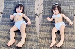 Bé Winnie 'đốn tim' bằng loạt ảnh bikini khoe dáng, nhà Thanh Thúy - Đức Thịnh còn đòi kết thông gia