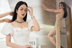 Diệp Lâm Anh khoe ảnh mới với váy cắt xẻ gợi cảm