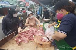 Bảo đảm phòng, chống dịch tại 18 điểm bán thịt heo bình ổn giá
